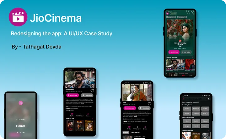 Reimagining Jio Cinema — case study cover