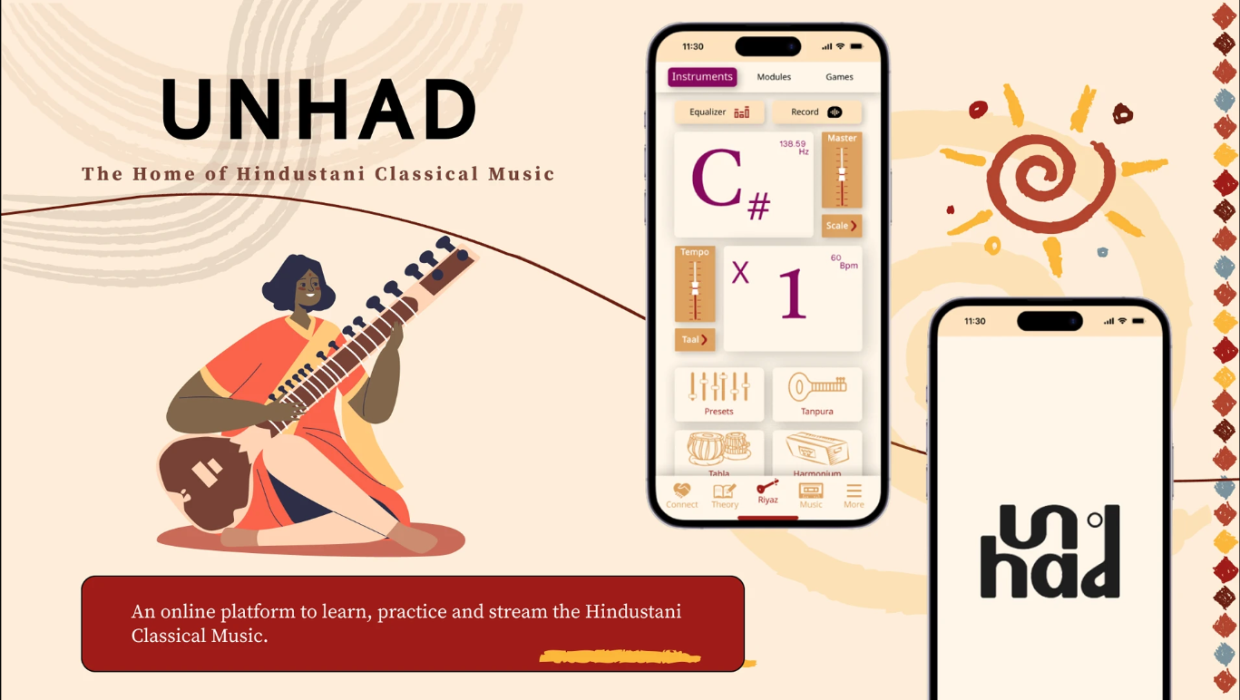 Unhad — Hindustani Classical Music Learning Platform — case study cover
